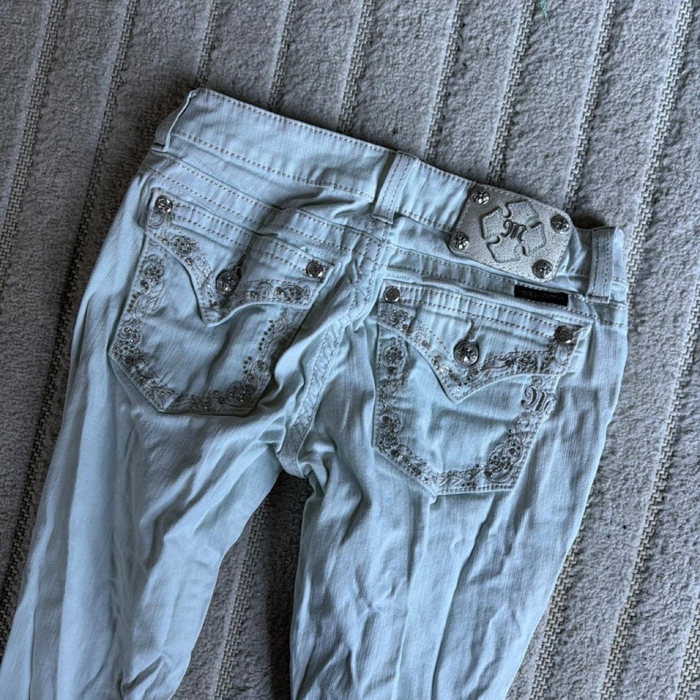 VTG y2k Miss Me Embellishments Skinny Jean size 28 Punk Grunge Streetwear